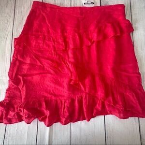 Skylar & Madison Red Layered Womens/Juniors Mini Skirt Size Medium